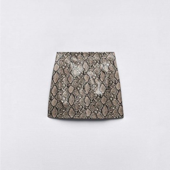 Zara animal print emboss miniskirt - Picture 5 of 7